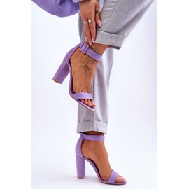 Sandales Talons Hauts Daim Violet Jacqueline 5