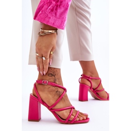 FJ1 Sandales Classiques à Talons Hauts Fuchsia Lucetta rose 3