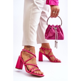 FJ1 Sandales Classiques à Talons Hauts Fuchsia Lucetta rose 2