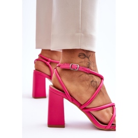 FJ1 Sandales Classiques à Talons Hauts Fuchsia Lucetta rose 5