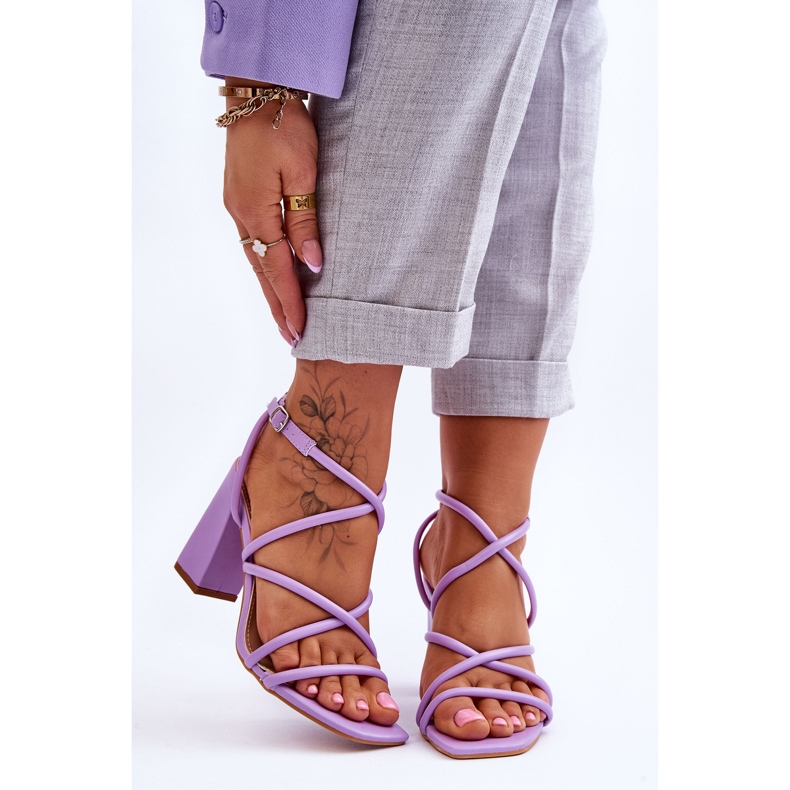 Sandales Classiques à Talons Hauts Violet Lucetta 1