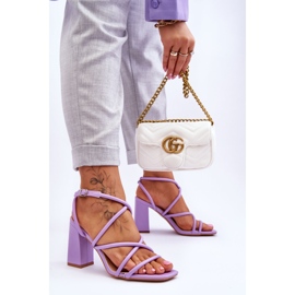 Sandales Classiques à Talons Hauts Violet Lucetta 2