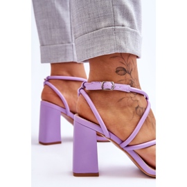 Sandales Classiques à Talons Hauts Violet Lucetta 6
