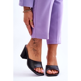 Chaussons Classiques en Cuir pour Femme Noir Loara 1