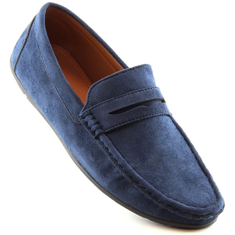 Mocassins homme en daim bleu marine McKeylor 2259 1