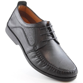 Mocassins homme confortables en cuir noir T.Sokolski W21-900 le noir 1