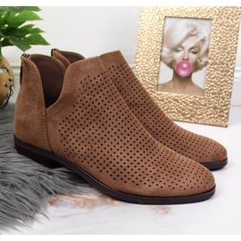 Bottes de printemps ajourées en daim Vinceza beige 2