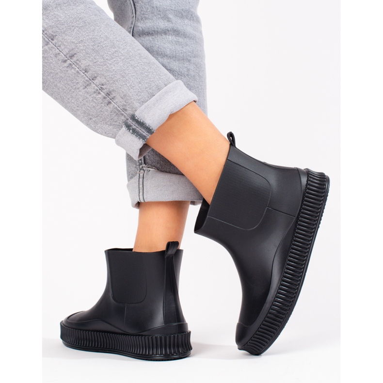 Bottes de pluie noires Shelovet pour femmes 2