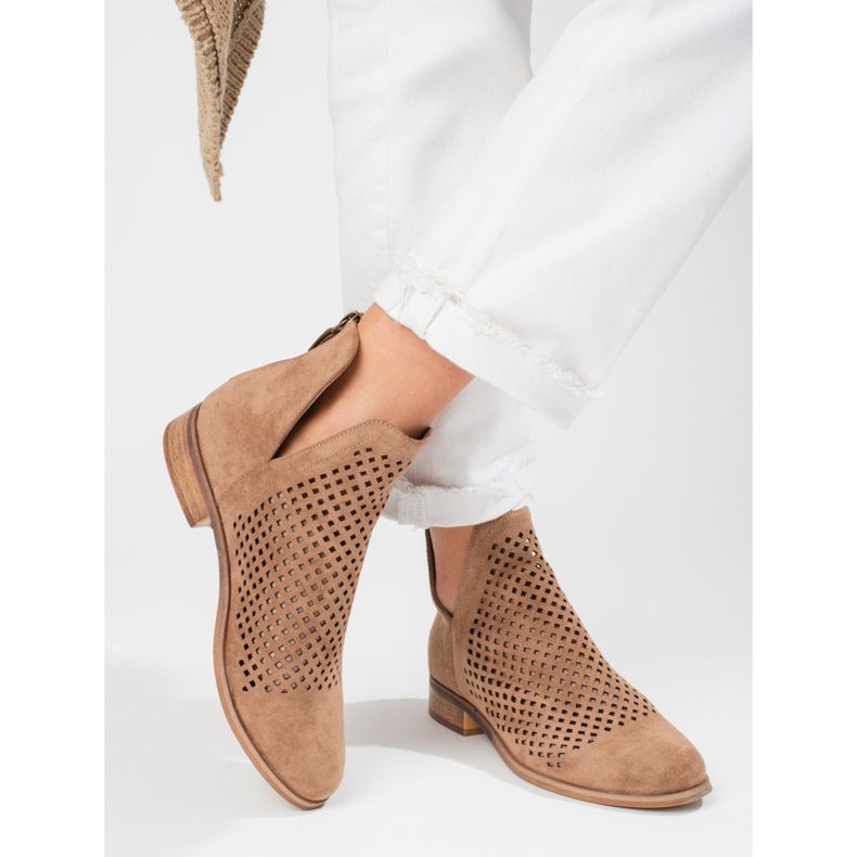 W. Potocki Bottes de printemps ajourées marron femme Potocki brun 1