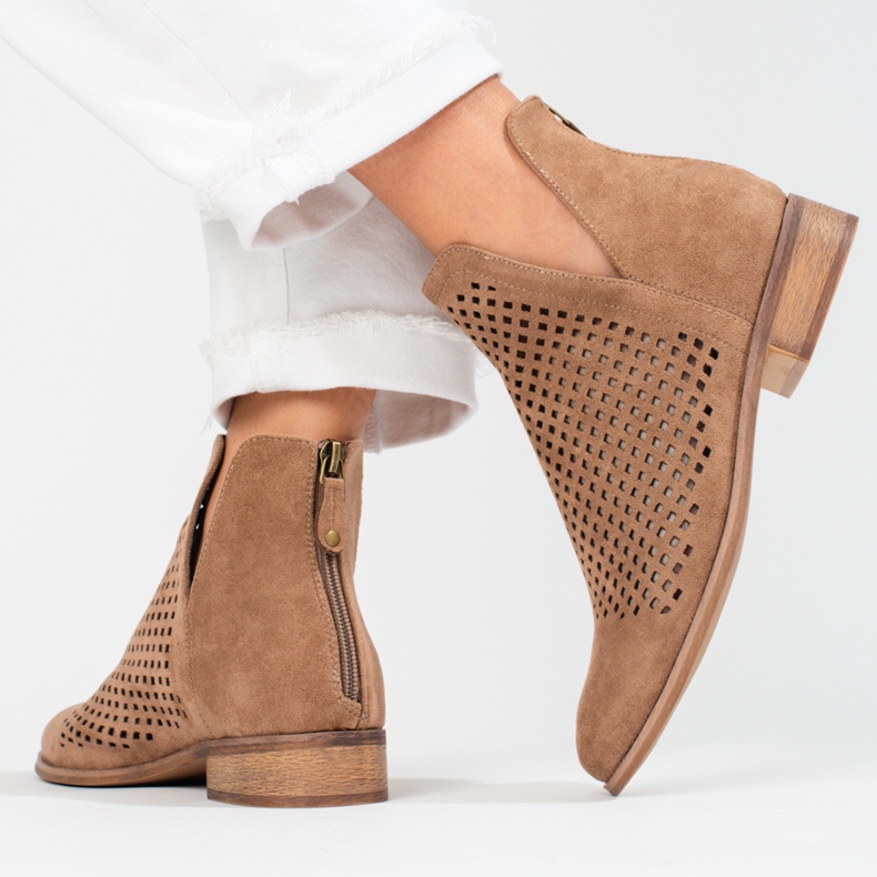 W. Potocki Bottes de printemps ajourées marron femme Potocki brun 2