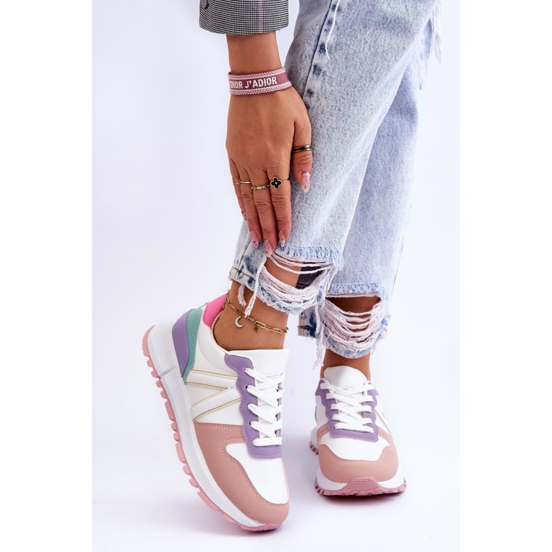 FB2 Chaussures de sport basses pour femme Multicolore Elliot blanc 1