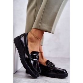 Sergio Leone Mocassins Laqués Sur La Plateforme Noire Kjersti le noir 4 Sergio Leone Mocassins Laqués Sur La Plateforme Noire Kjersti le noir 4