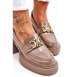 S.Barski Escarpins à la mode à talons massifs beige Imani 3