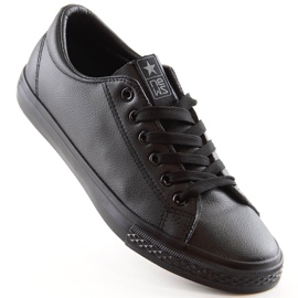 Baskets en similicuir noir News 1500 le noir 1