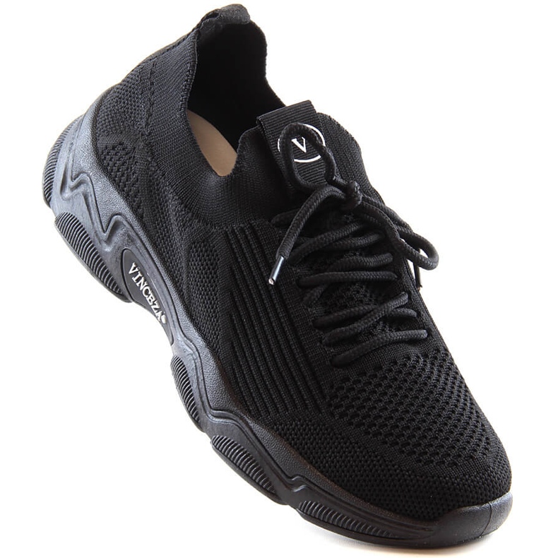Chaussures de sport à enfiler pour femmes noires Vinceza 13574 1