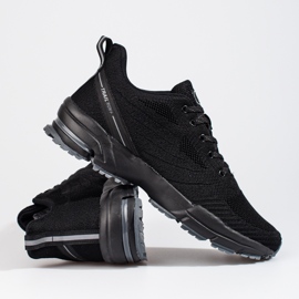 Chaussures de sport noires pour hommes avec une semelle épaisse de DK 1