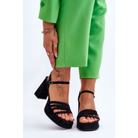 Talons En Daim Et Sandales À Plateforme Pour Femmes Noir Verda le noir 1
