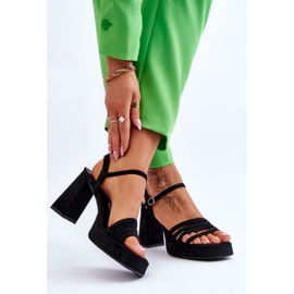 Talons En Daim Et Sandales À Plateforme Pour Femmes Noir Verda 2