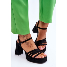 Talons En Daim Et Sandales À Plateforme Pour Femmes Noir Verda le noir 6