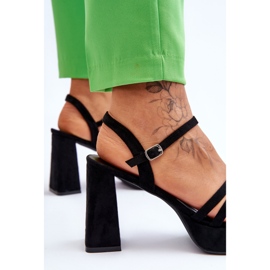 Talons En Daim Et Sandales À Plateforme Pour Femmes Noir Verda le noir 7
