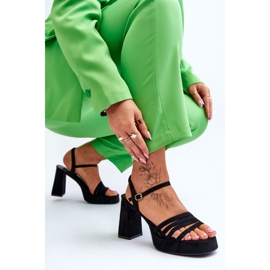 Talons En Daim Et Sandales À Plateforme Pour Femmes Noir Verda le noir 8