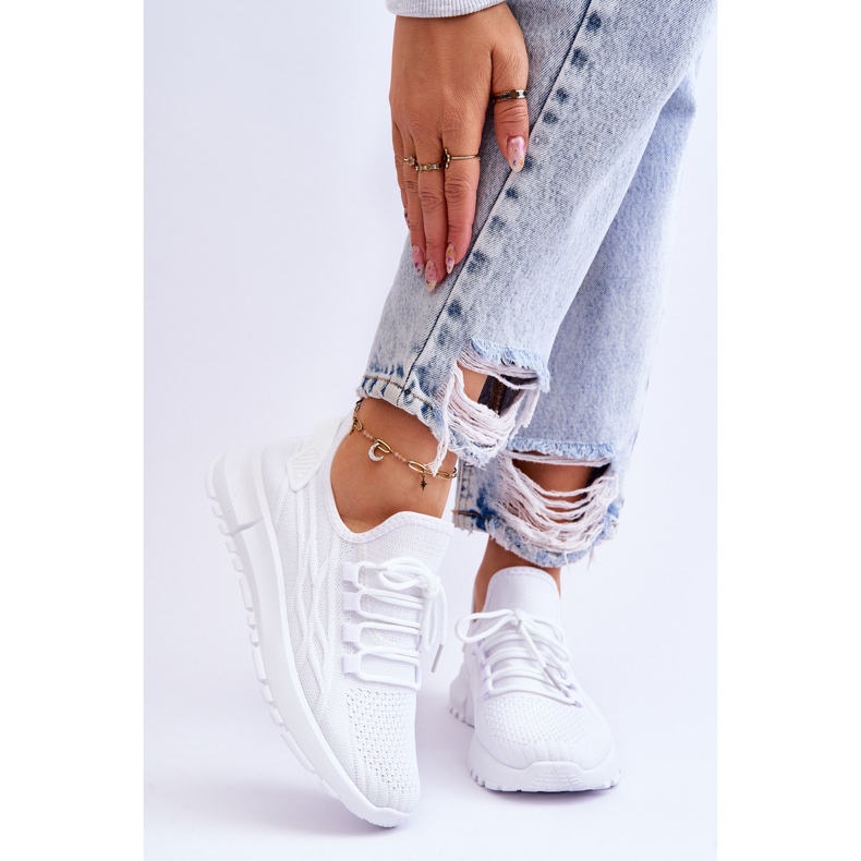 FB2 Baskets de sport à enfiler pour femmes Blanc Rosett blanche 1 FB2 Baskets de sport à enfiler pour femmes Blanc Rosett blanche 1