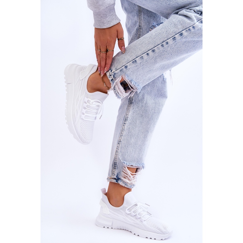 FB2 Baskets de sport à enfiler pour femmes Blanc Rosett blanche 2 FB2 Baskets de sport à enfiler pour femmes Blanc Rosett blanche 2