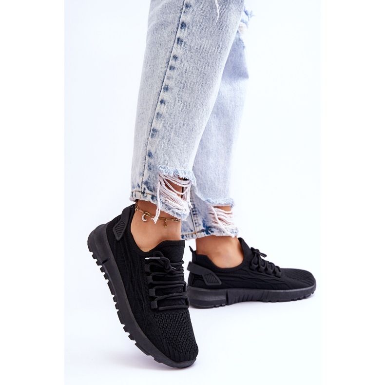 FB2 Baskets de sport à enfiler pour femmes Noir Rosett 2