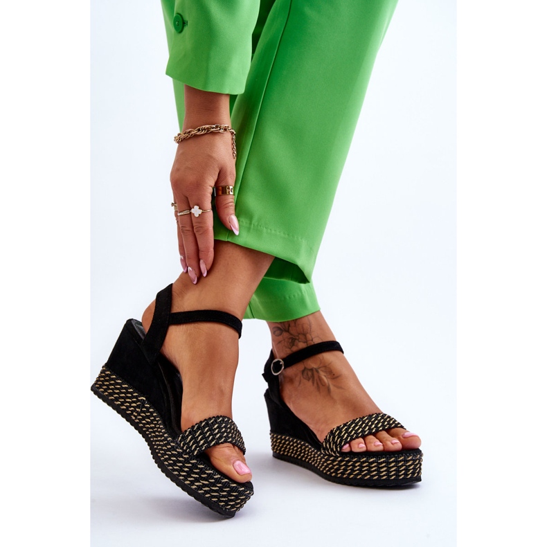Sandales Compensées Classiques Femme Noir Malmo le noir 2