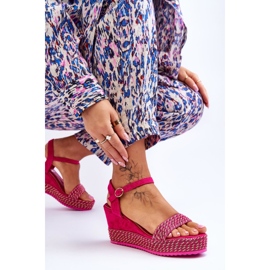 Sandales Compensées Classiques Femme Fuchsia Malmo rose 6