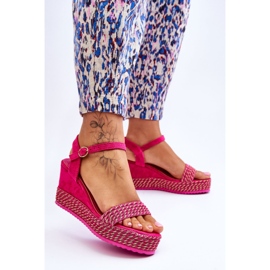 Sandales Compensées Classiques Femme Fuchsia Malmo rose 2