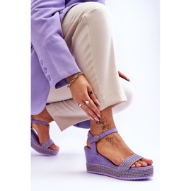 Sandales compensées classiques pour femmes Violet Malmo 6