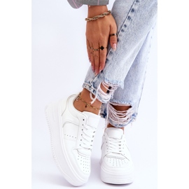 FB2 Chaussures De Sport Bexley High Platform Femme Blanches 1