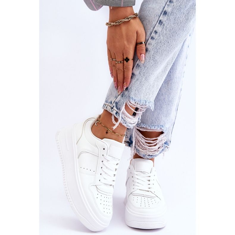 FB2 Chaussures De Sport Bexley High Platform Femme Blanches 1 FB2 Chaussures De Sport Bexley High Platform Femme Blanches 1