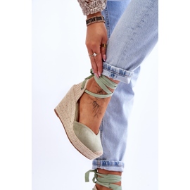 Sandales compensées à lacets pour femmes Bethany Green vert 5