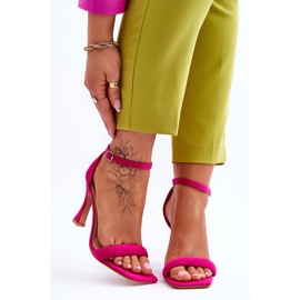 Sandales Rousses Fuchsia à Talons Hauts Femme en Daim rose 1