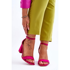 Sandales Femme Sur Un Talon Stable Fuchsia Lavissa rose 1
