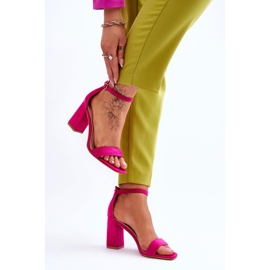 Sandales Femme Sur Un Talon Stable Fuchsia Lavissa rose 3