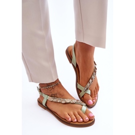 Sandales à Brides pour Femme Vert Alamis 1