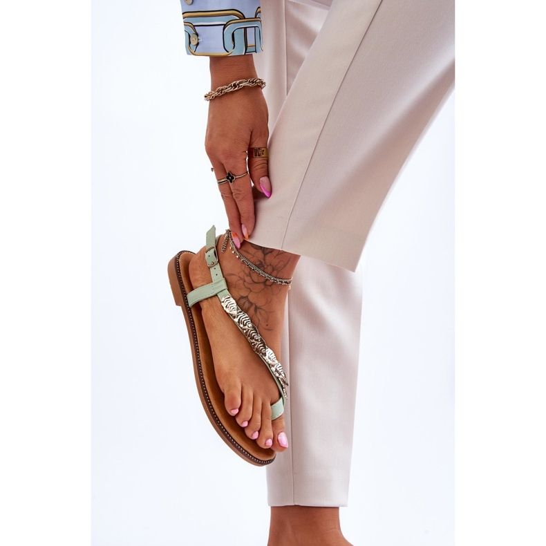 Sandales à Brides pour Femme Vert Alamis 2