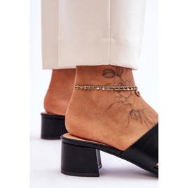 Sandales classiques en cuir noir à talons bas Miley le noir 6