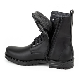 Polbut Bottines Chelsea militaires en cuir ciré pour homme, 2118S, noires le noir 1