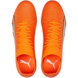 Chaussures de football Puma Ultra Match FG/AG M 107217 01 orange oranges et rouges 1