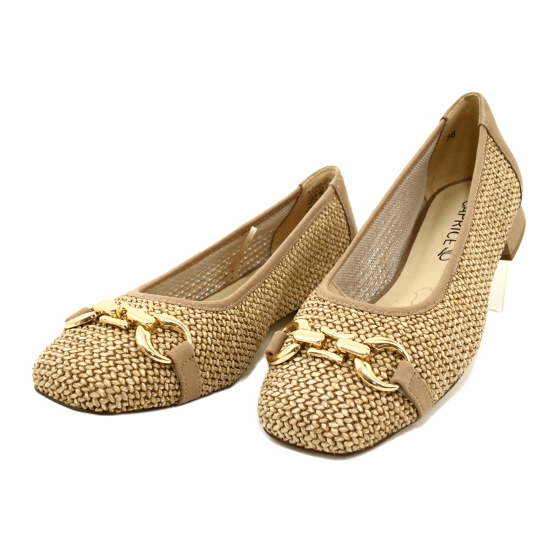 Ballerines femme Caprice 9-22503-20 311 Bark Comb beige 3