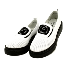 Filippo Chaussures pour femmes en cuir élégant blanc DP4572/23 WH blanche 3