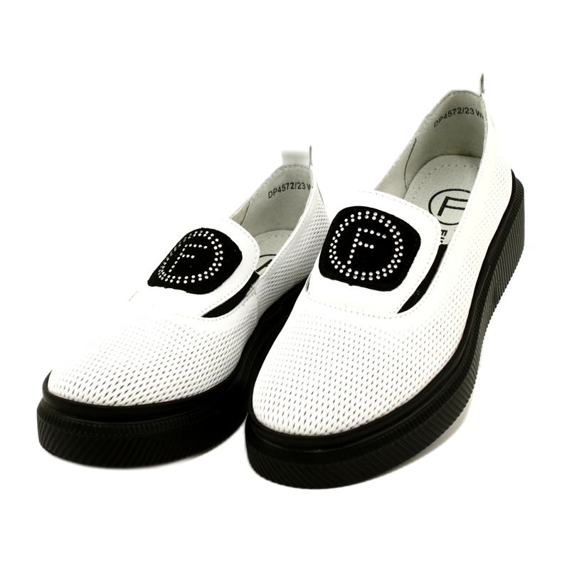 Filippo Chaussures pour femmes en cuir élégant blanc DP4572/23 WH 3