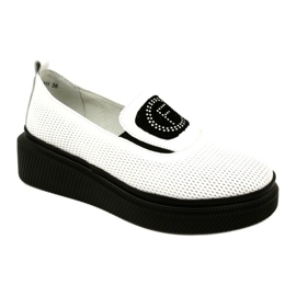 Filippo Chaussures pour femmes en cuir élégant blanc DP4572/23 WH 1