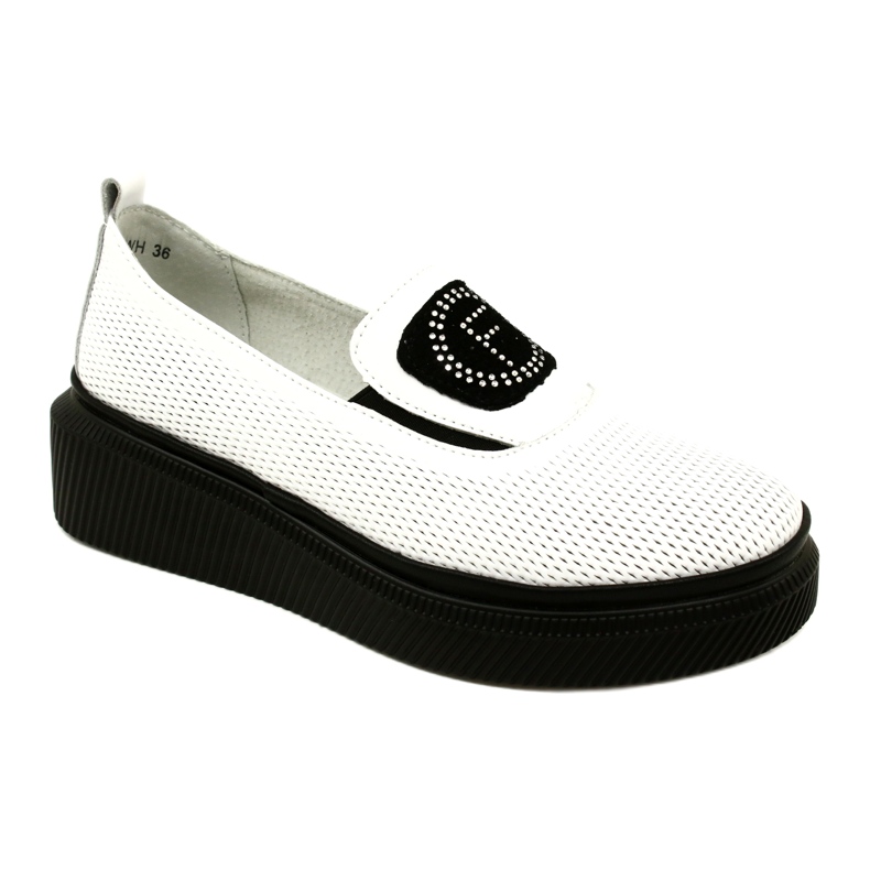 Filippo Chaussures pour femmes en cuir élégant blanc DP4572/23 WH 1