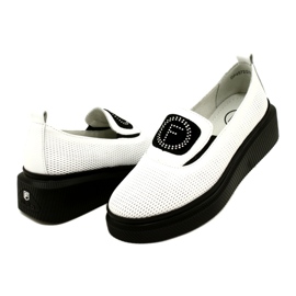 Filippo Chaussures pour femmes en cuir élégant blanc DP4572/23 WH 4