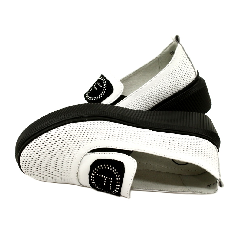 Filippo Chaussures pour femmes en cuir élégant blanc DP4572/23 WH blanche 5